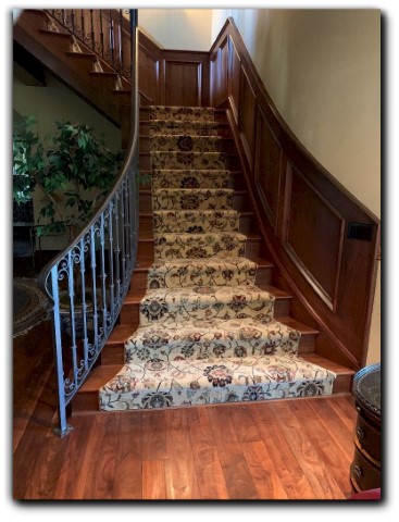 Elegant Floral Staircase Carpet Floor Mats Rugs Custom Made 